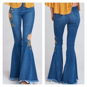 SMYM |  Berkeley Bell Rainfall Desert Rose Embroidered Flare